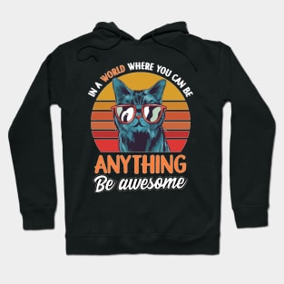 Funny Cat Clothing   Cat Items For Cat Lovers   Be Awesome Hoodie